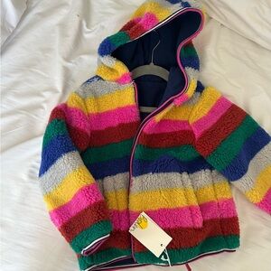 Boden Colorful reversible Striped Hooded Jacket